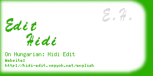 edit hidi business card